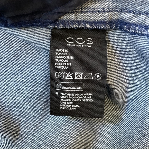 COS Denim V-Neck Buttoned Down Dress Size 2 - Picture 14 of 14